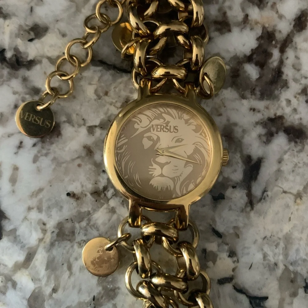 Vintage VERSACE VERSUS Gold Plated Stainless Steel Watch